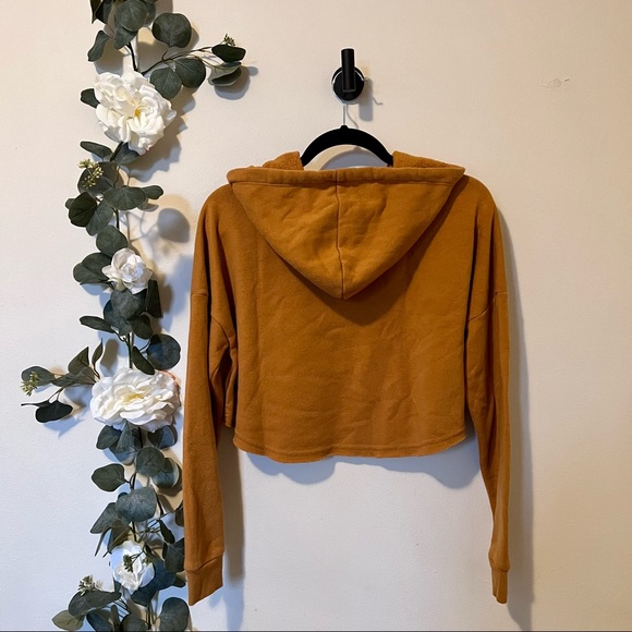 Forever 21 Crop Fleece Hoodie - Picture 3 of 5